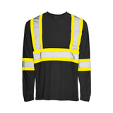 TT2 - Long Sleeve Polyester Traffic T-Shirt, 4″ Refl. Tape