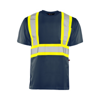 TT1 - Short Sleeve Polyester Traffic T-Shirt, 4″ Refl. Tape
