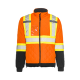 TJ1 - Hi-Vis Quilted Freezer Jacket, 4″ Refl. Tape