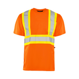 TT1 - Short Sleeve Polyester Traffic T-Shirt, 4″ Refl. Tape