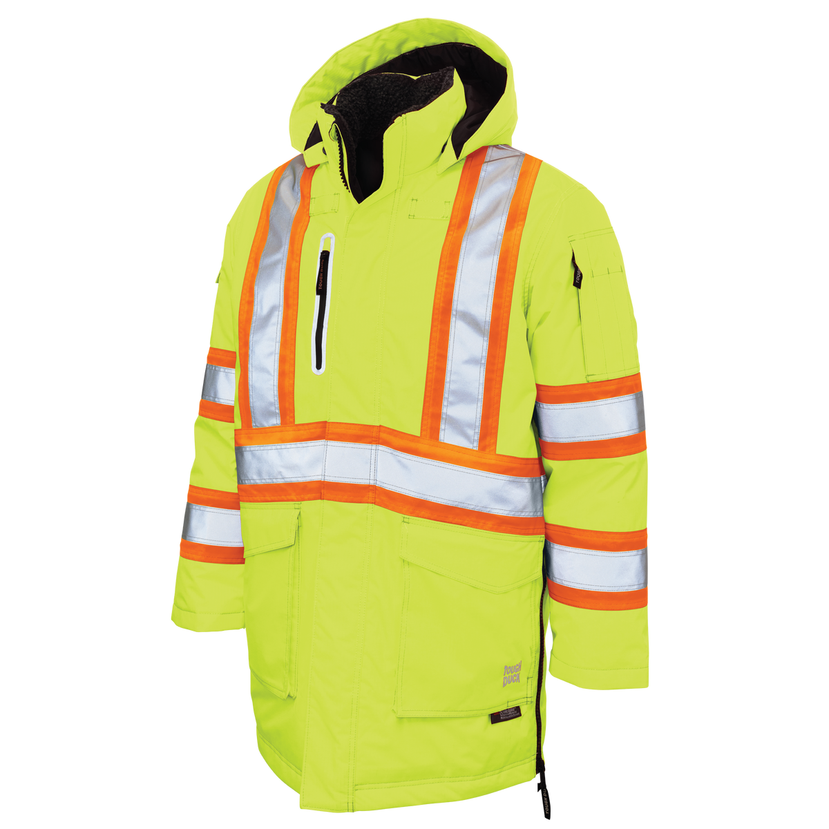 Tough Duck - Ripstop Safety Down-Filled Parka - Fluorescent Green