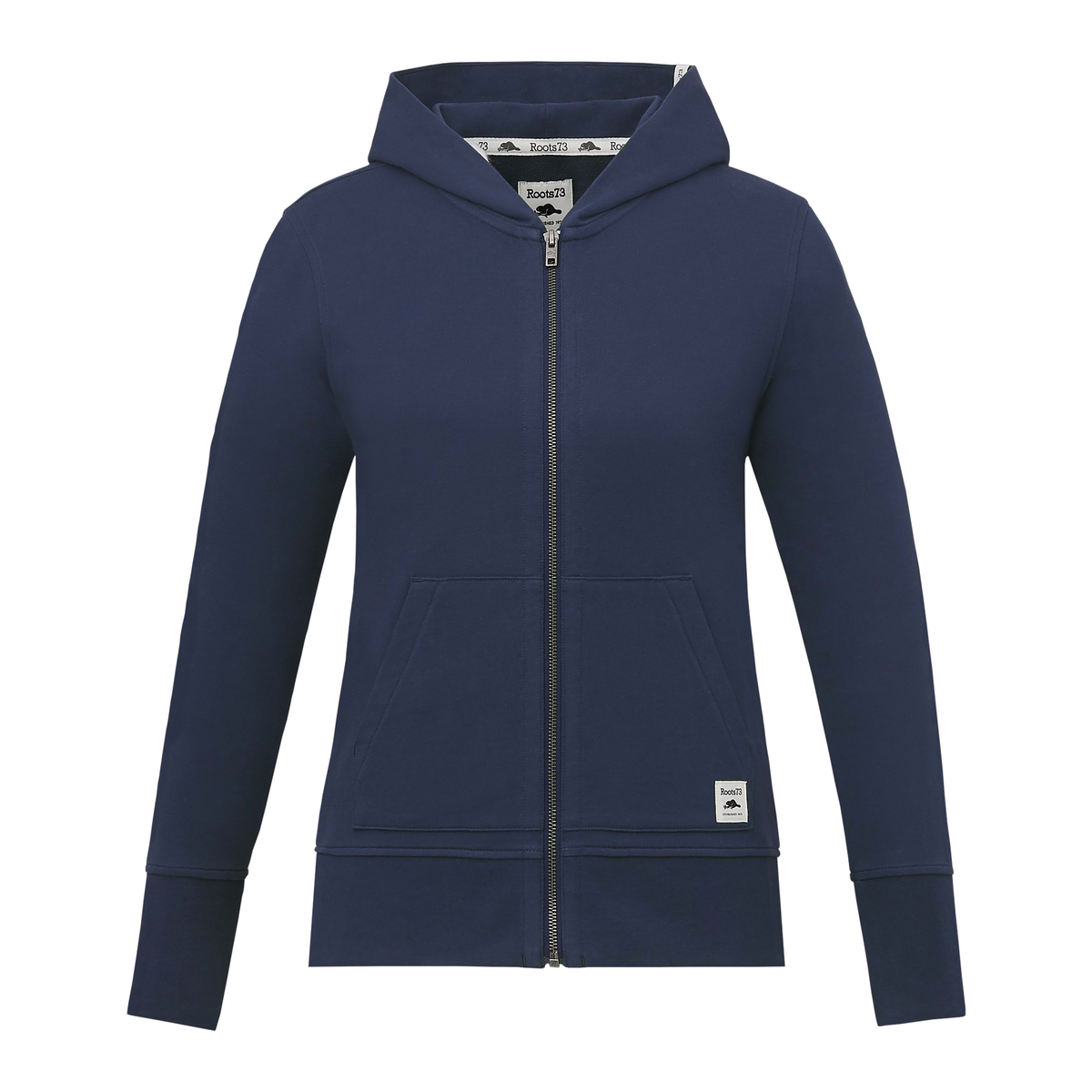 Roots - Women’s Canmore Eco Full Zip Hoodie - Indigo Blue