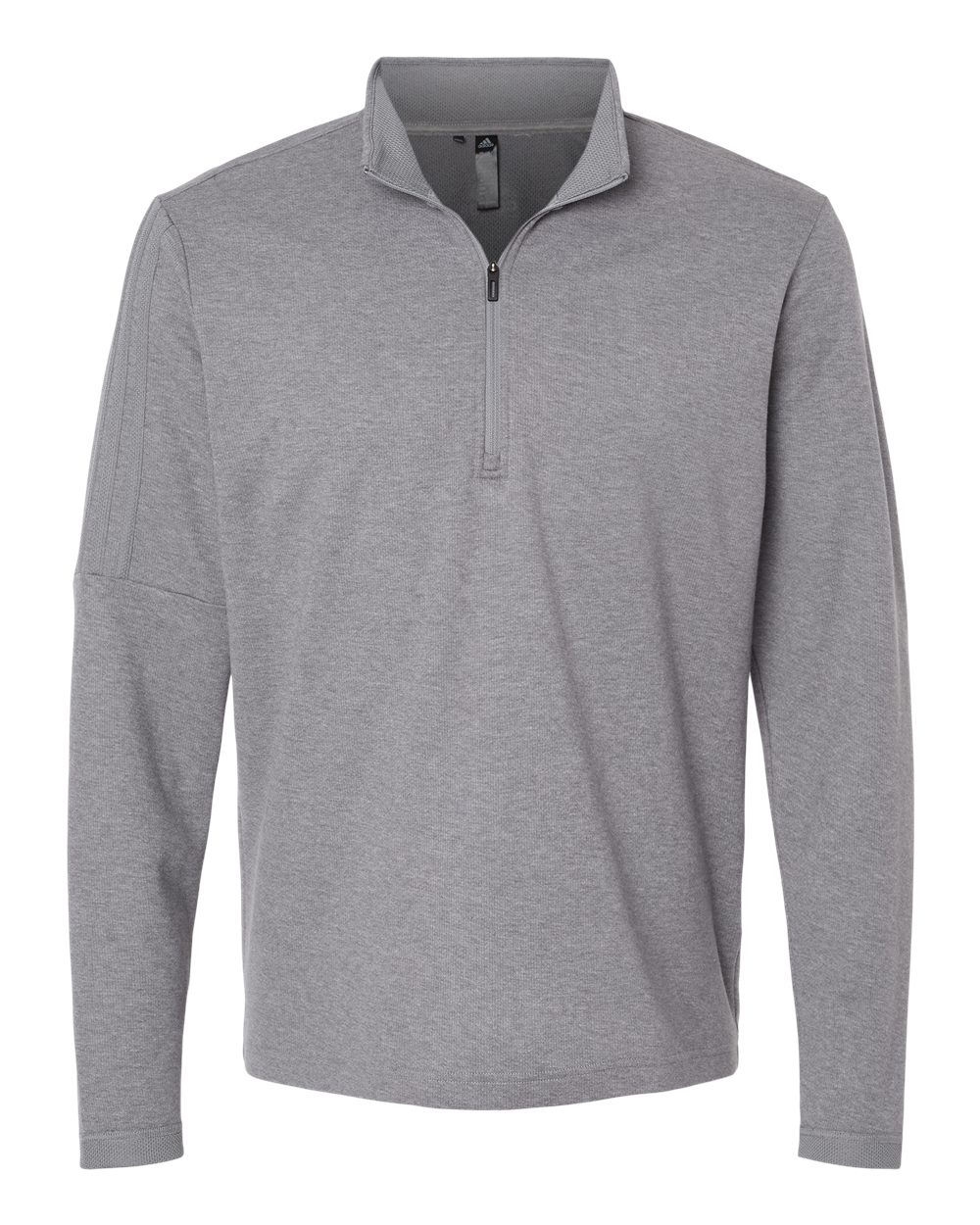 Adidas - 3-Stripes Quarter-Zip Sweater Pullover - Grey Three Melange