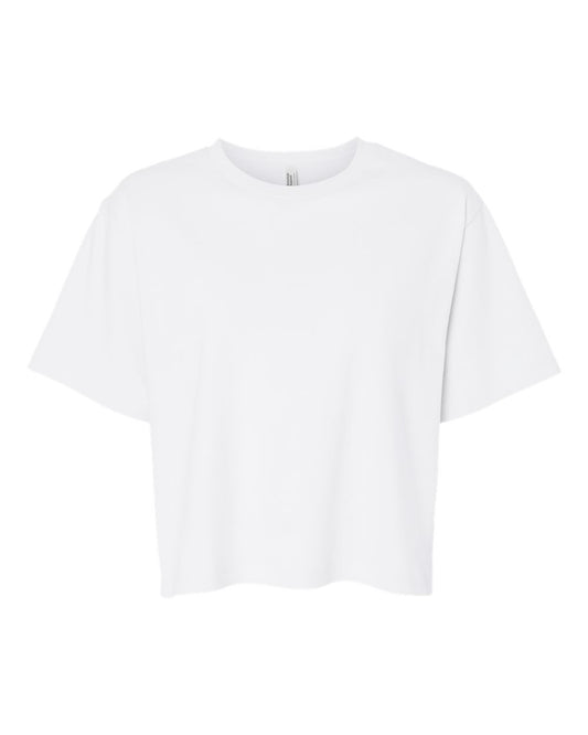 American Apparel - Women's Fine Jersey Mid-Length Boxy Tee - White