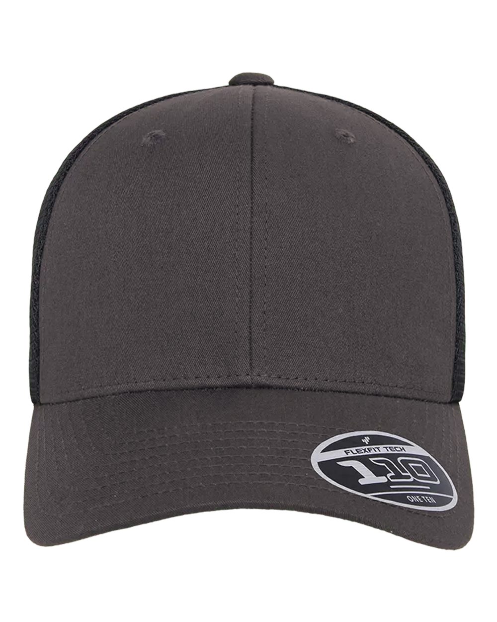 Flexfit - 110® Mesh-Back Cap - Charcoal/ Black
