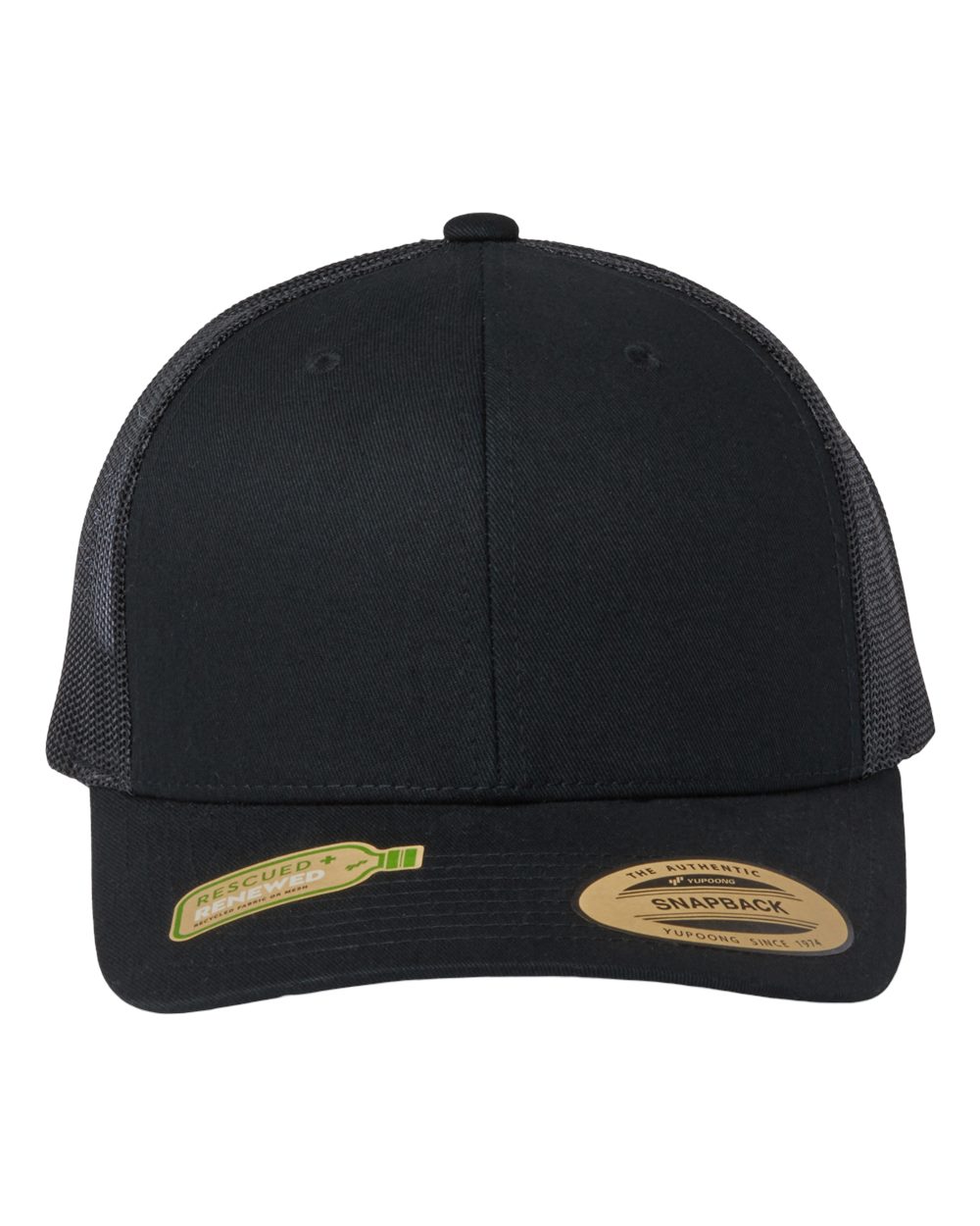 YP Classics - Sustainable Retro Trucker Cap - Black