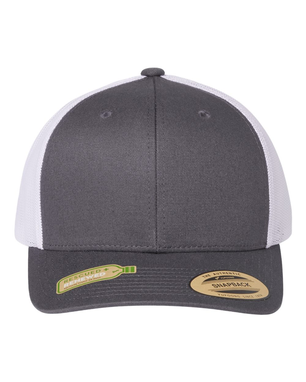 YP Classics - Sustainable Retro Trucker Cap - Charcoal/ White