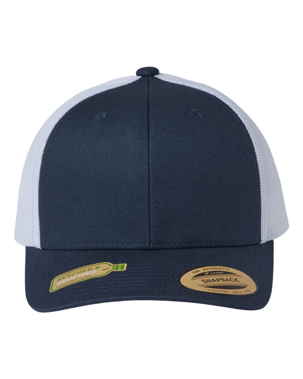 YP Classics - Sustainable Retro Trucker Cap - Navy/ White