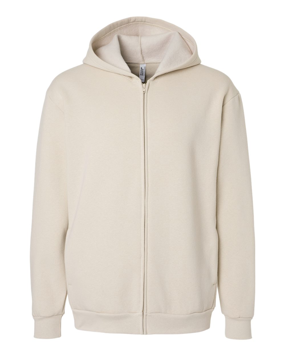 American Apparel - ReFlex Fleece Full-Zip Hoodie Sweatshirt - Bone