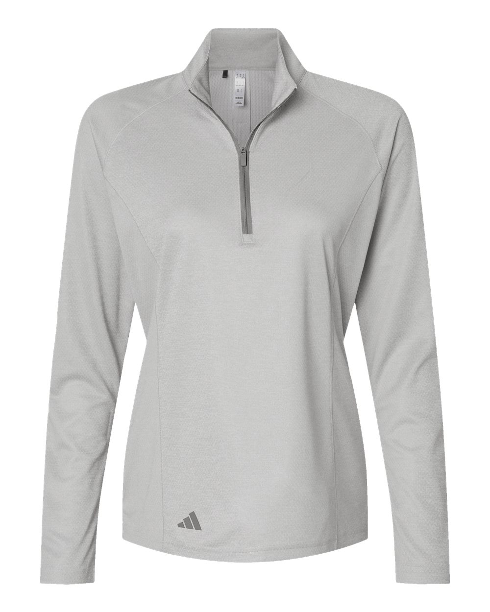 Adidas - Women's Space Dyed Quarter-Zip Pullover - Grey One Heather