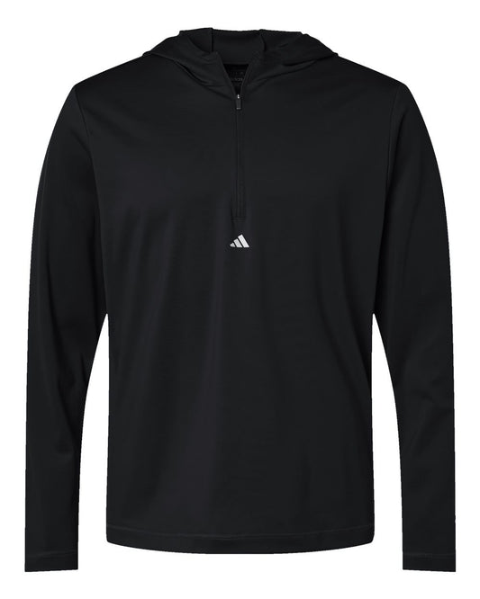 Adidas - Lightweight Quarter-Zip Hooded Pullover - Black