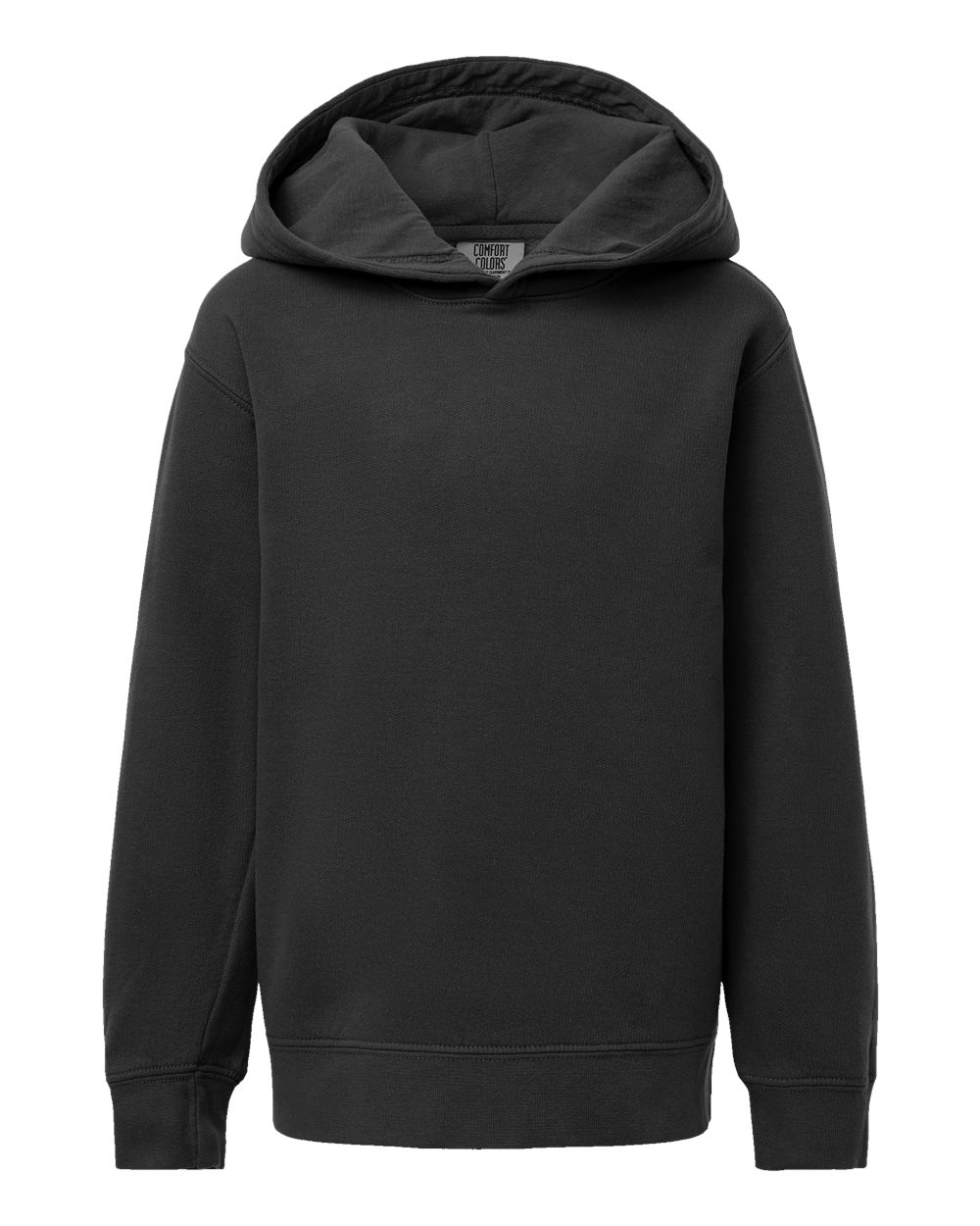 Comfort Colors - Youth Garment-Dyed Lightweight Fleece Hooded Sweatshirt - Black