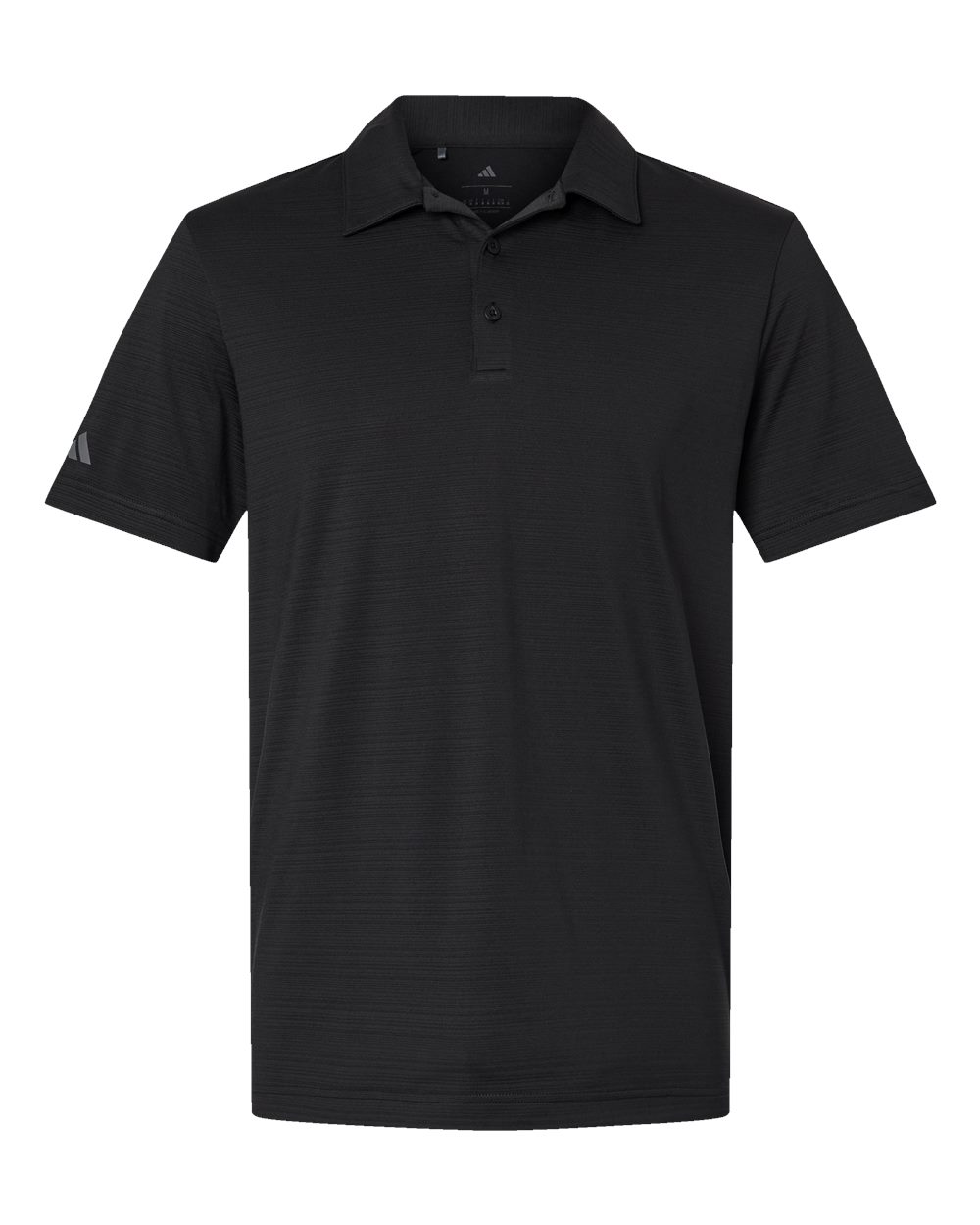 Adidas - Textured Stripe Polo - Black