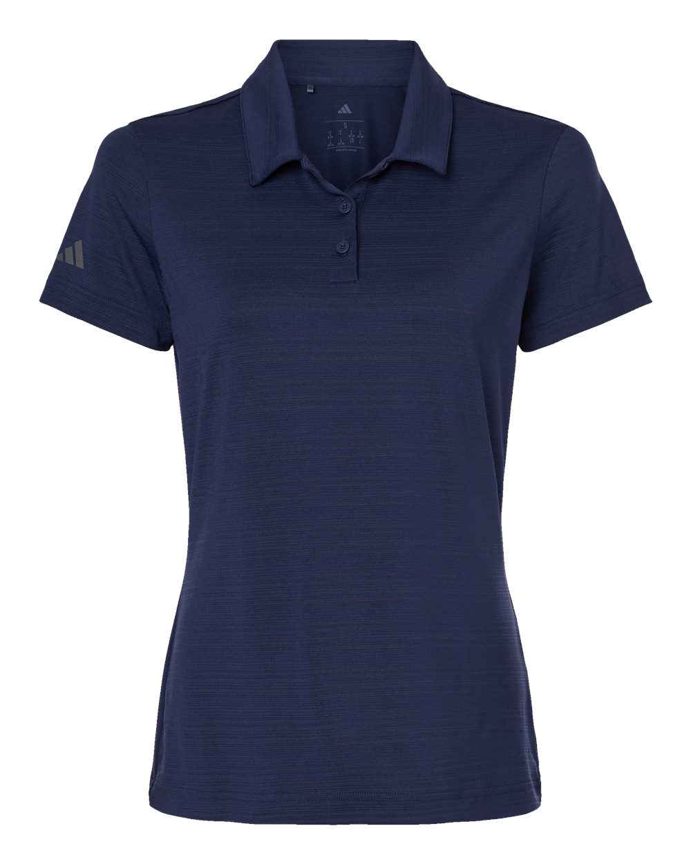 Adidas - Women's Textured Stripe Polo - Dark Blue