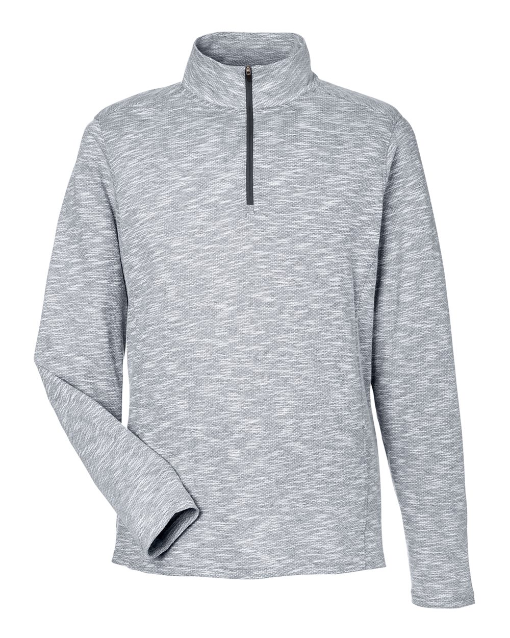 North End - Eclipse Jacquard Quarter-Zip Pullover - Black Heather