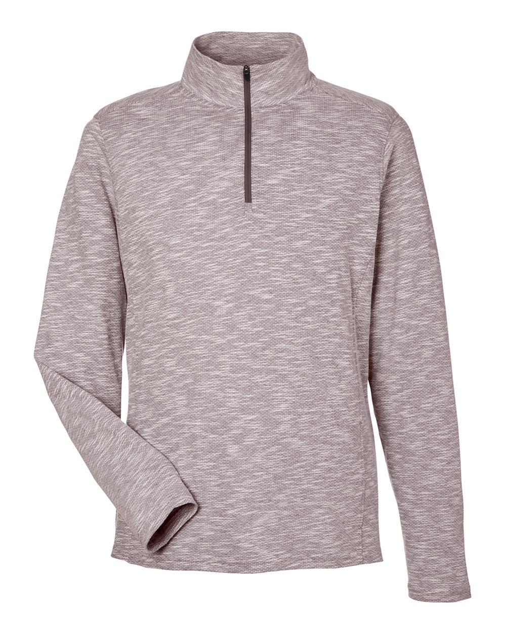 North End - Eclipse Jacquard Quarter-Zip Pullover - Burgundy Heather