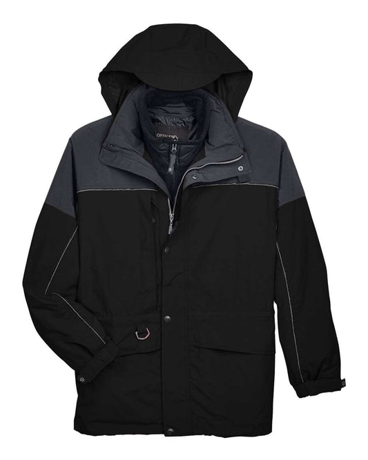 North End - 3-in-1 Two-Tone Parka - Black