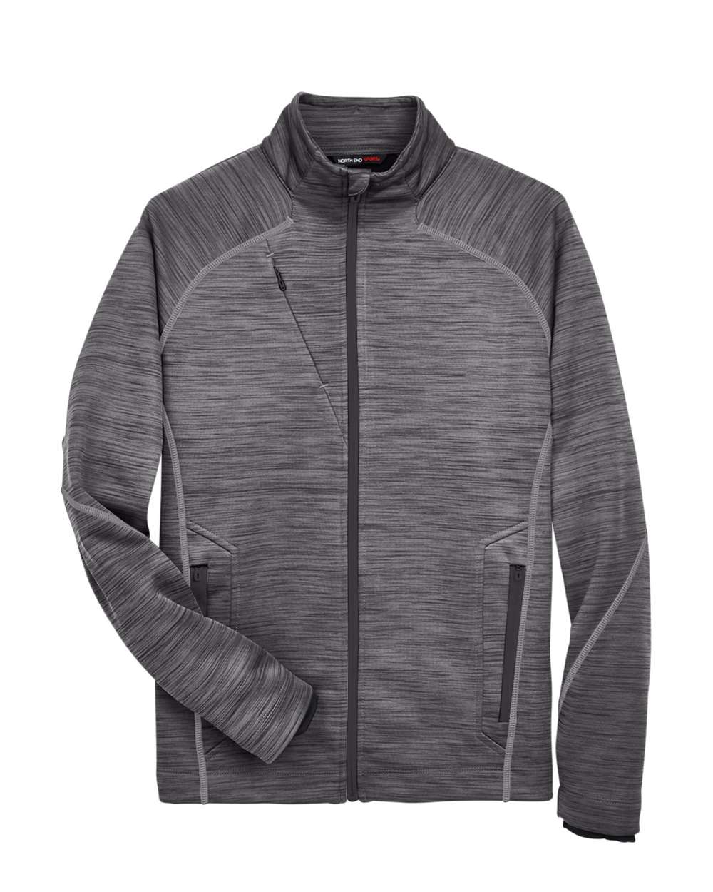 North End - Flux Mélange Bonded Fleece Jacket - Carbon/ Black