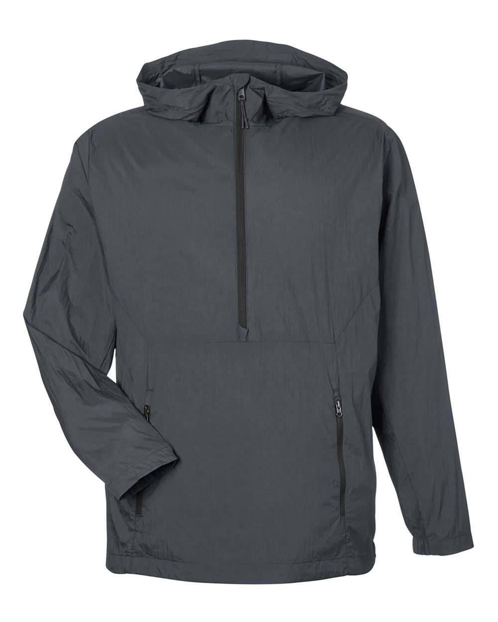 North End - Aura Lightweight Packable Anorak - Carbon/ Black