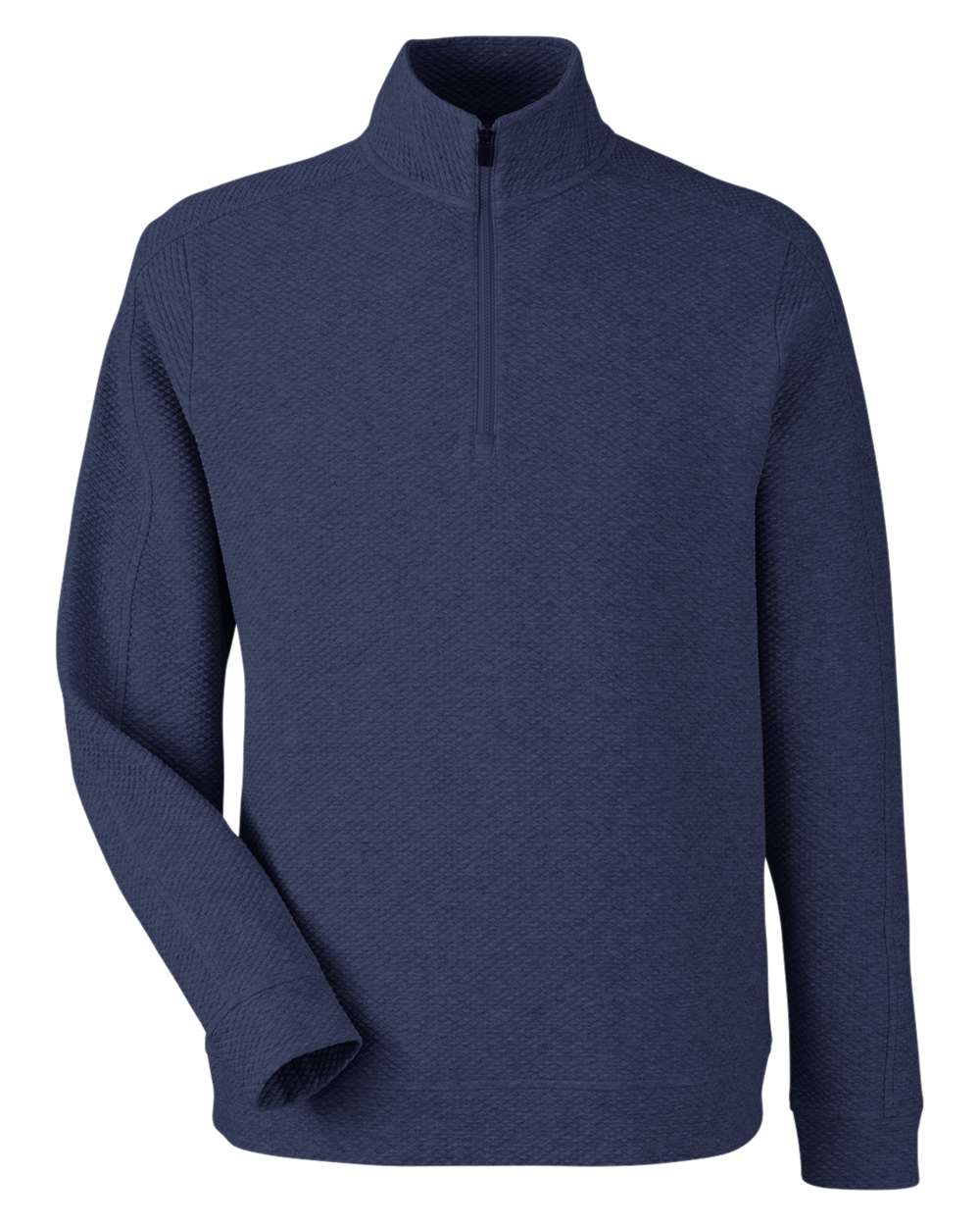 North End - Spirit Textured Quarter-Zip Pullover - Classic Navy Heather