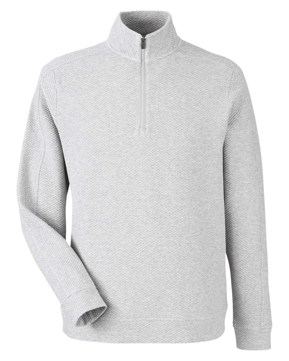 North End - Spirit Textured Quarter-Zip Pullover - Platinum Heather
