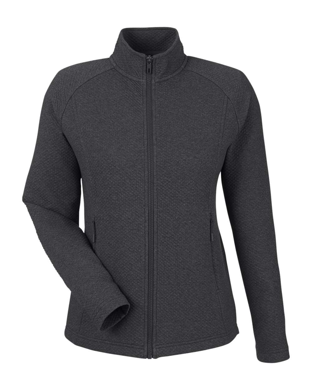 North End - Women’s Spirit Textured Full-Zip - Black Heather