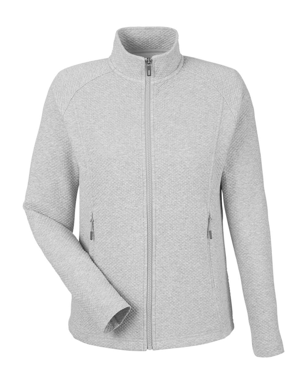 North End - Women’s Spirit Textured Full-Zip - Platinum Heather