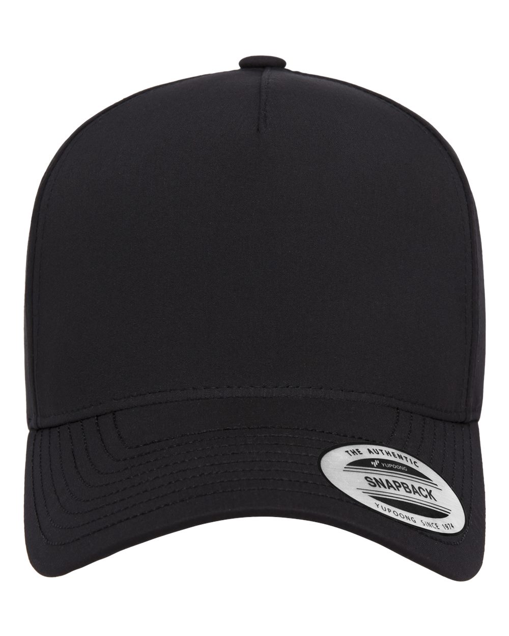 YP Classics - Five-Panel Snapback with Perforated Cap - Black