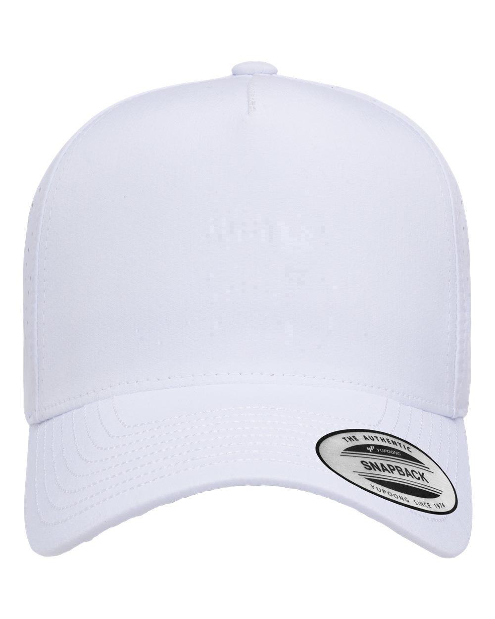 YP Classics - Five-Panel Snapback with Perforated Cap - White
