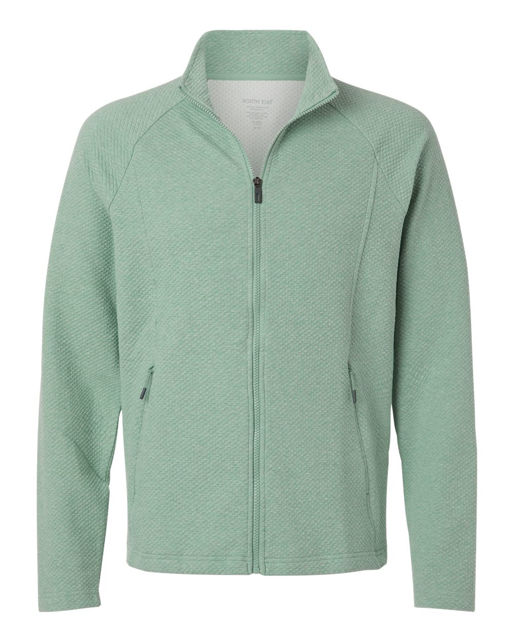 North End - Spirit Textured Full-Zip - Sage Green Heather