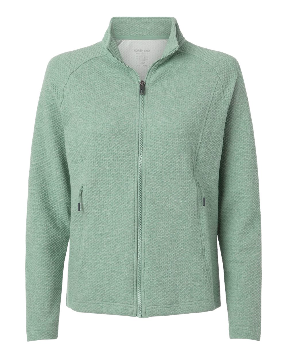 North End - Women’s Spirit Textured Full-Zip - Sage Green Heather