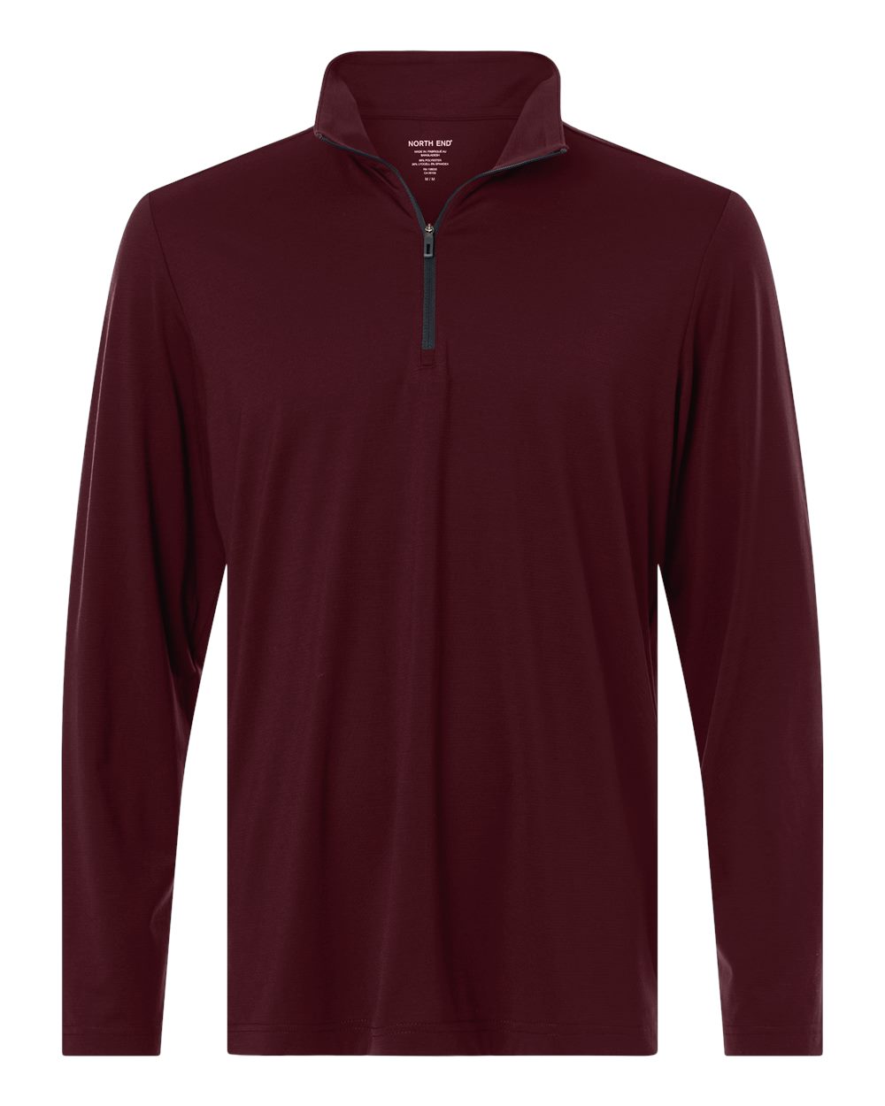 North End - JAQ Stretch Performance Quarter-Zip - Burgundy/ Carbon