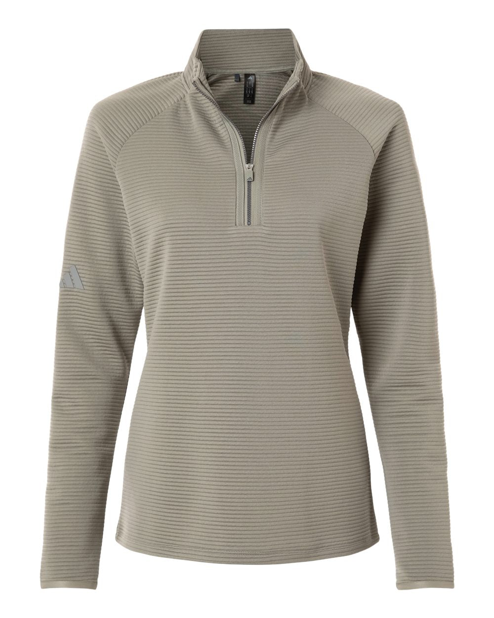 Adidas - Women's Spacer Quarter-Zip Pullover - Silver Pebble