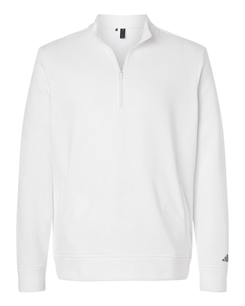 Adidas - Elevated Fleece Quarter-Zip Pullover - Core White