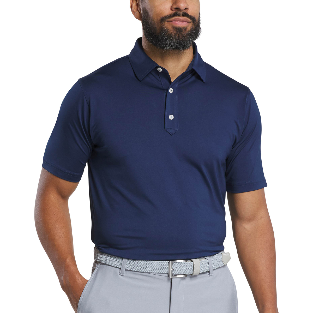 FootJoy - Solid Lisle Polo - Navy