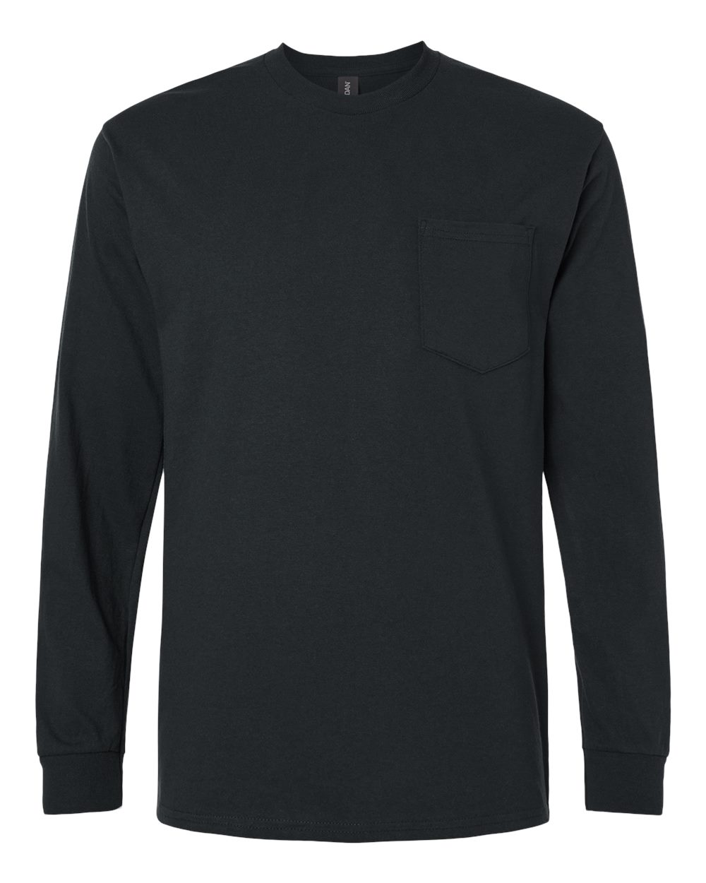 Gildan - Ultra Cotton® Long Sleeve Pocket T-Shirt - Black