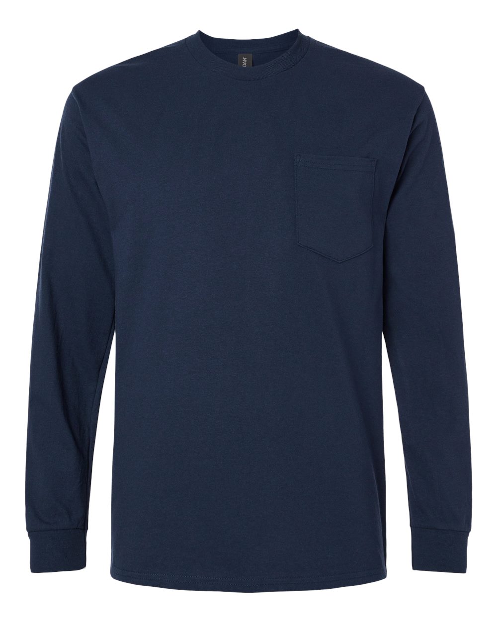 Gildan - Ultra Cotton® Long Sleeve Pocket T-Shirt - Navy