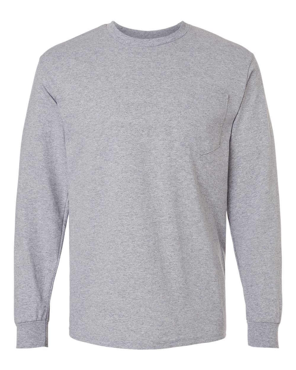 Gildan - Ultra Cotton® Long Sleeve Pocket T-Shirt - Sport Grey