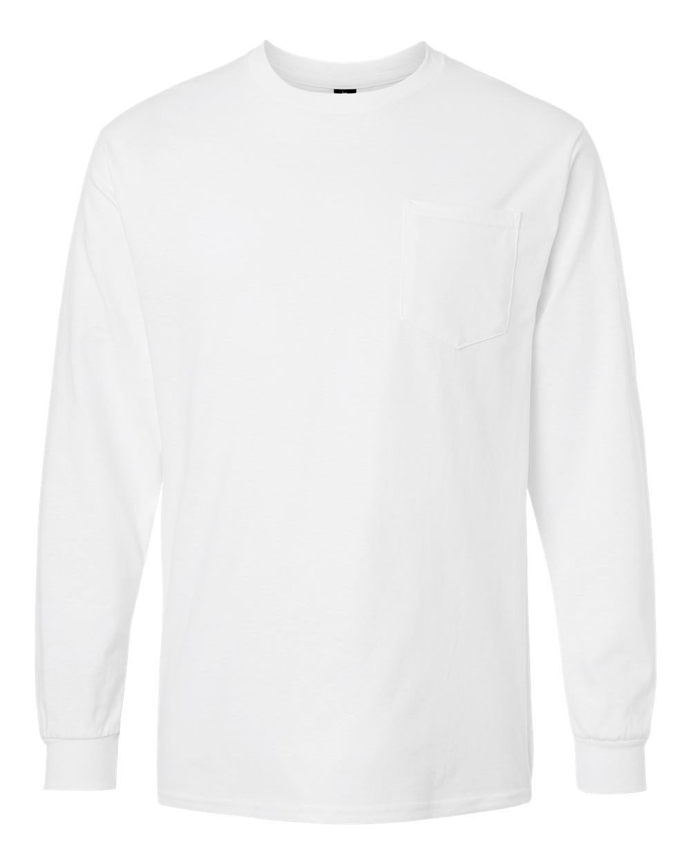 Gildan - Ultra Cotton® Long Sleeve Pocket T-Shirt - White