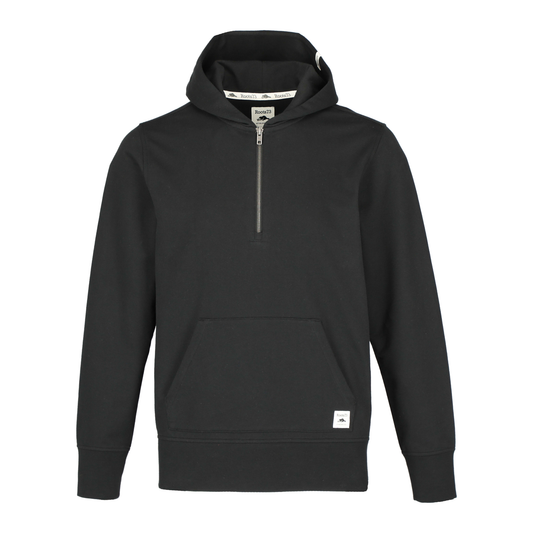 Roots - Canmore Eco Quarter Zip Hoodie (Unisex) - Black