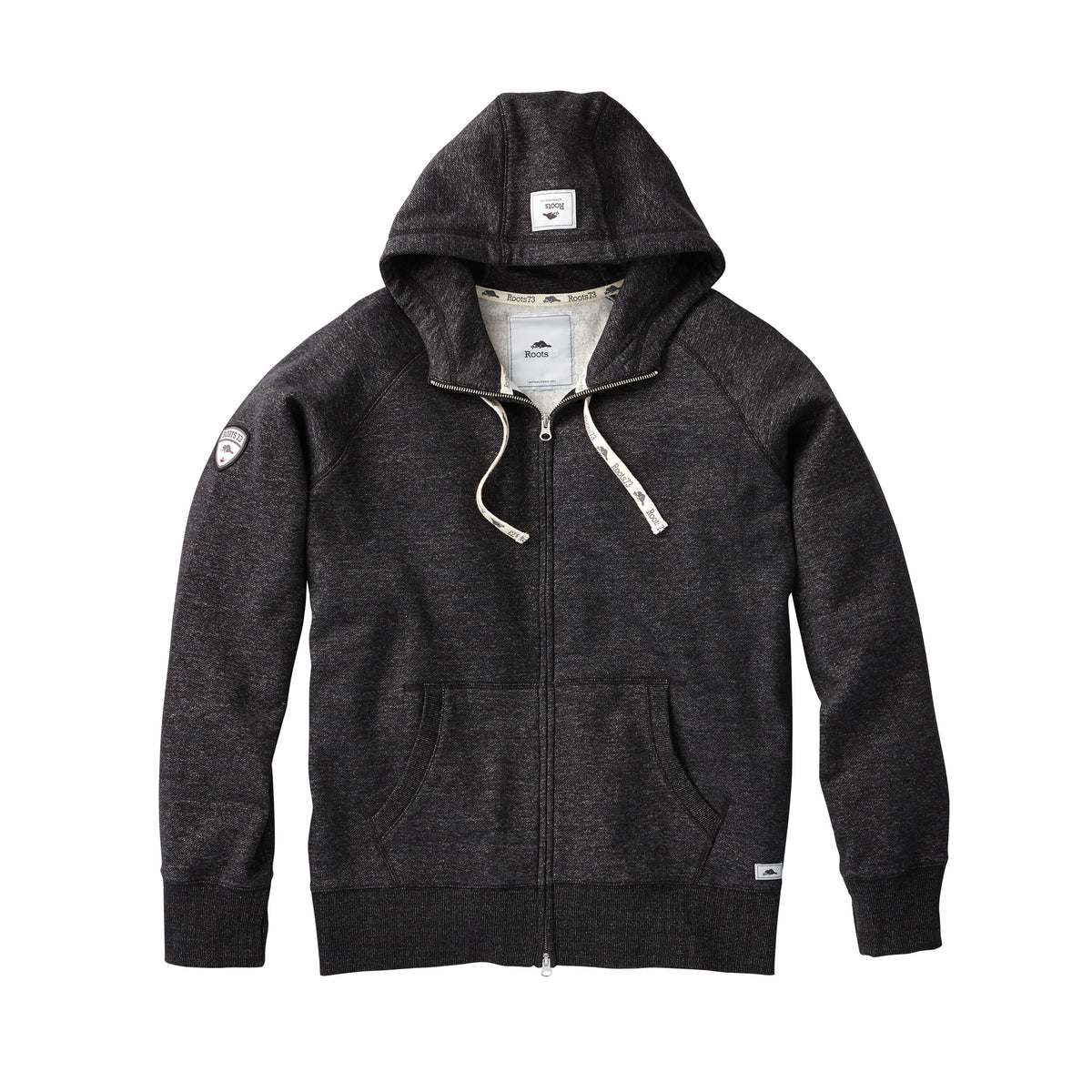 Roots - Riverside Full Zip Hoodie - Black Mix
