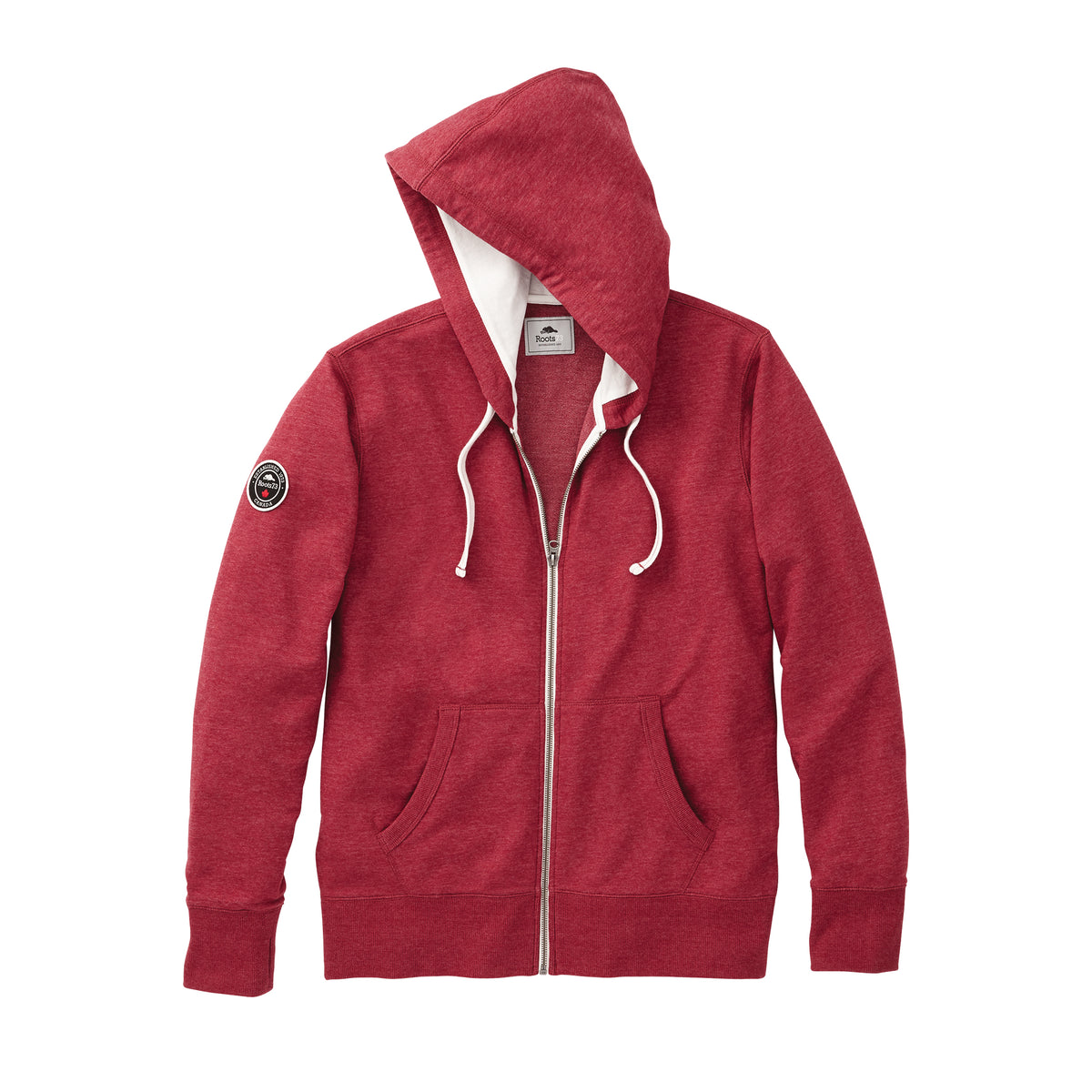 Roots - Sandylake Full Zip Hoodie - Dark Red Heather