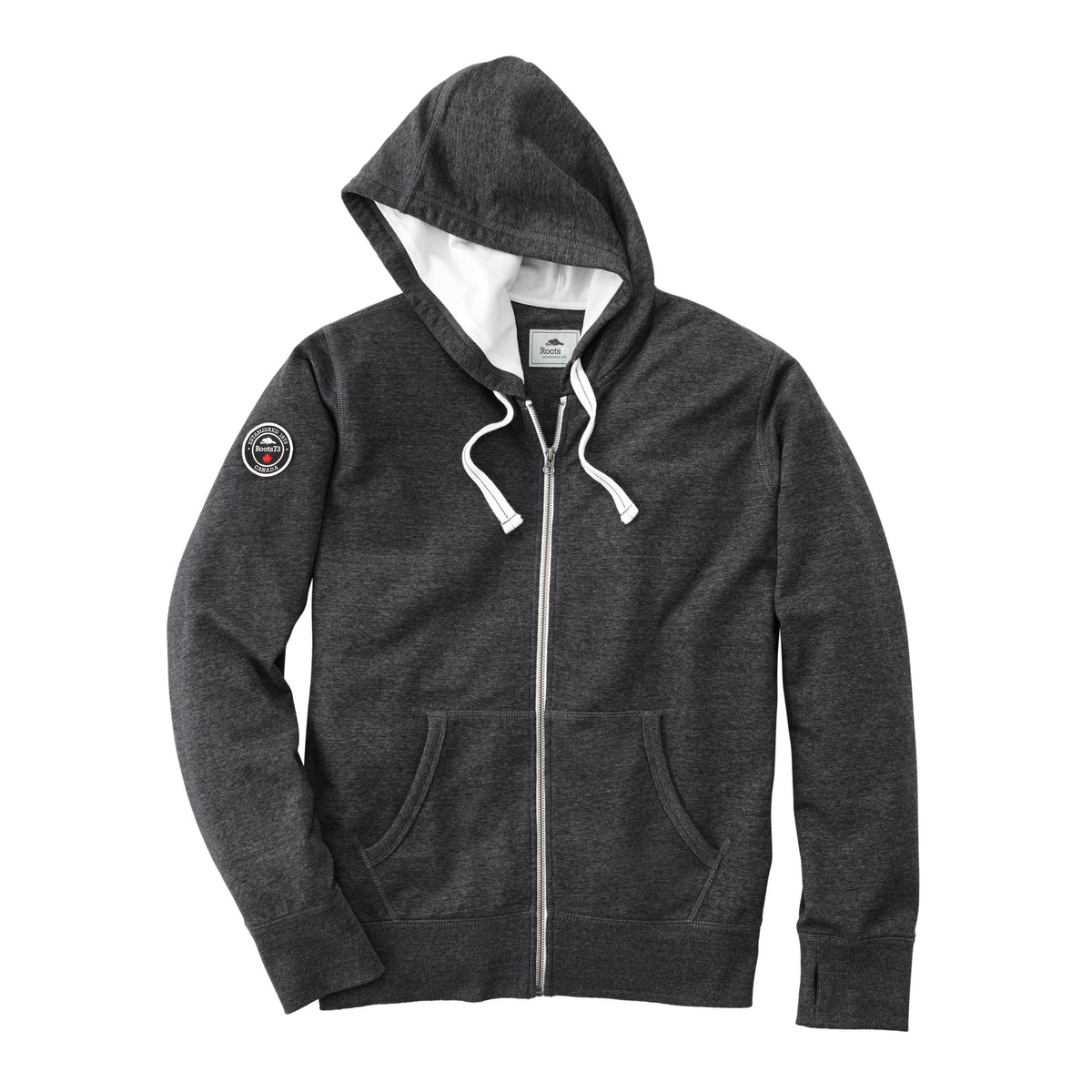 Roots - Sandylake Full Zip Hoodie - Black Smoke Heather