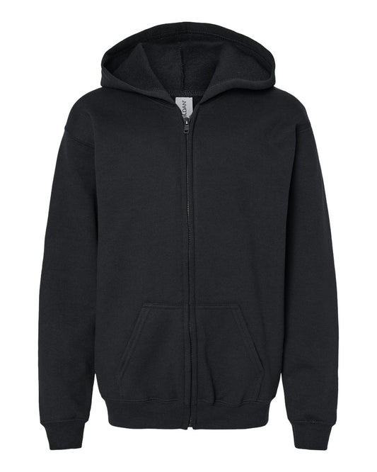 Gildan - Youth Heavy Blend™ Full-Zip Hooded Sweatshirt - Black