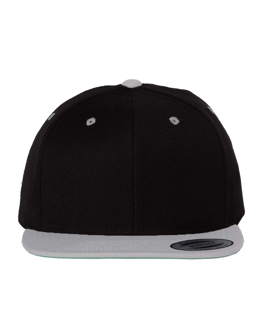 YP Classics - Premium Flat Bill Snapback Cap - Black/ Silver