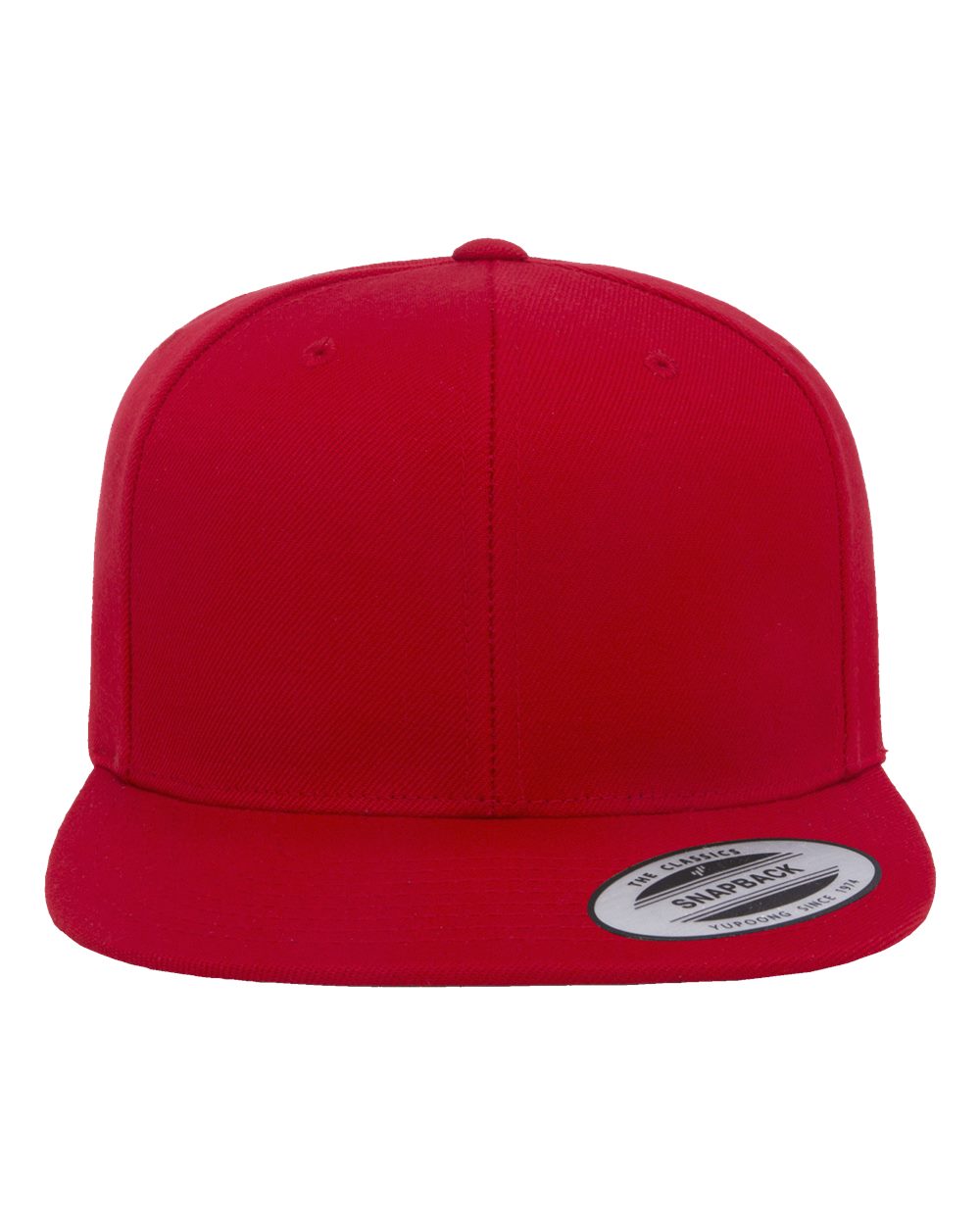 YP Classics - Premium Flat Bill Snapback Cap - Red