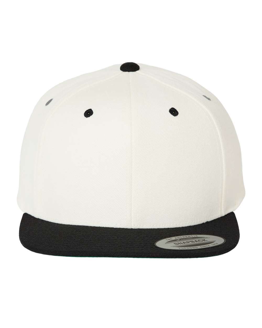 YP Classics - Premium Flat Bill Snapback Cap - Natural/ Black