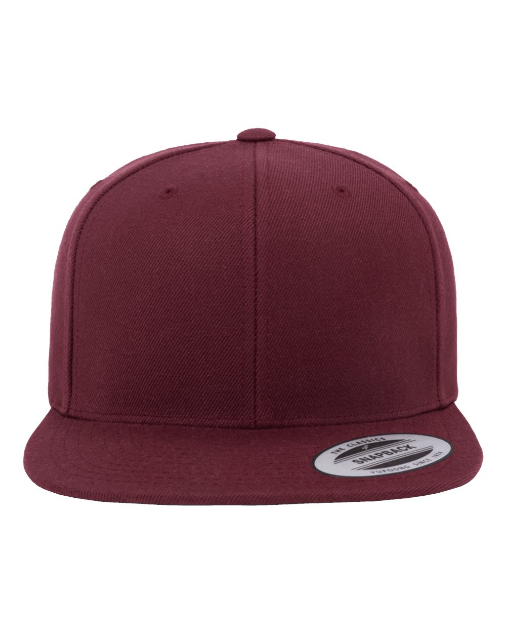 YP Classics - Premium Flat Bill Snapback Cap - Maroon