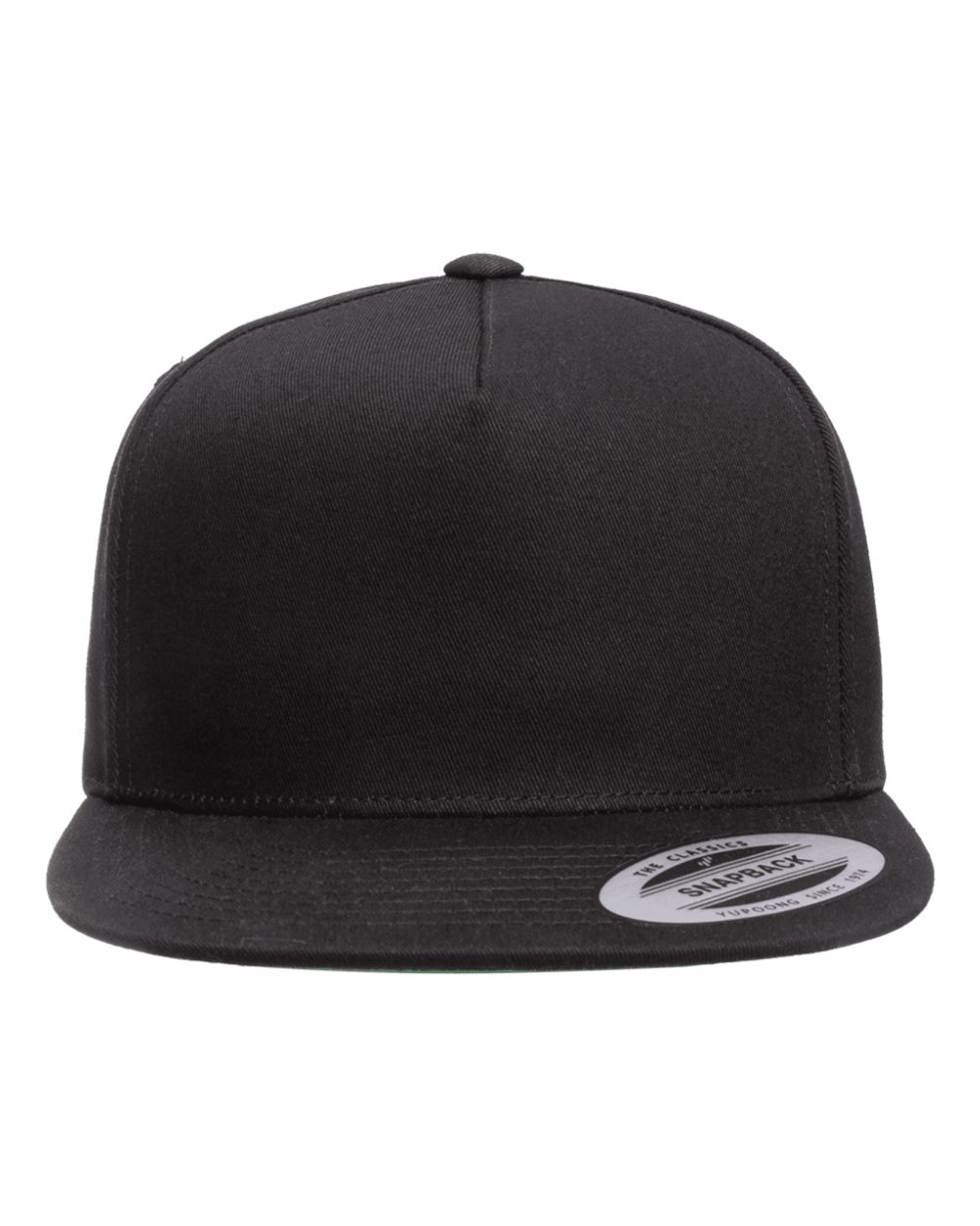 YP Classics - Five-Panel Cotton Twill Snapback Cap - Black
