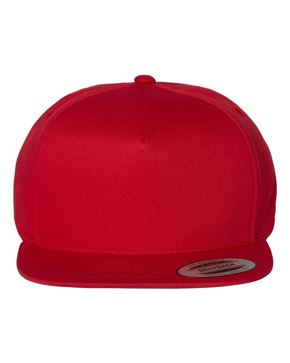 YP Classics - Five-Panel Cotton Twill Snapback Cap - Red
